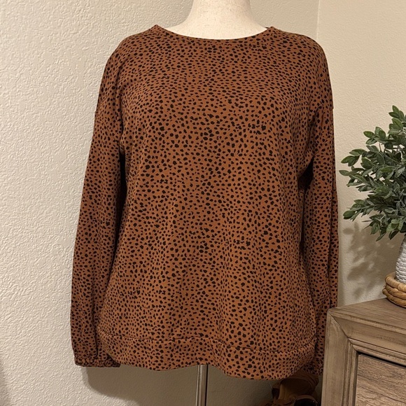 Livi Active Tops - LIVI Brown Leopard Print Top